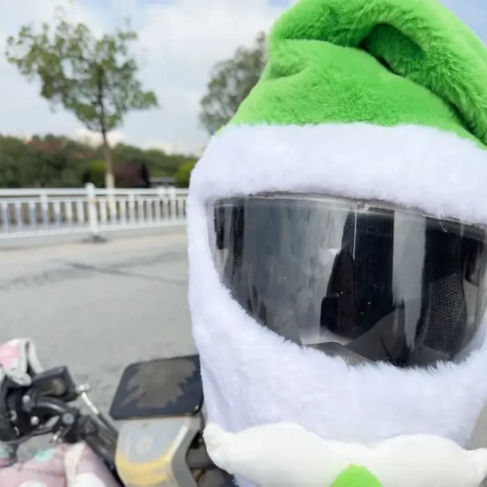 Housse de casque de moto de noël