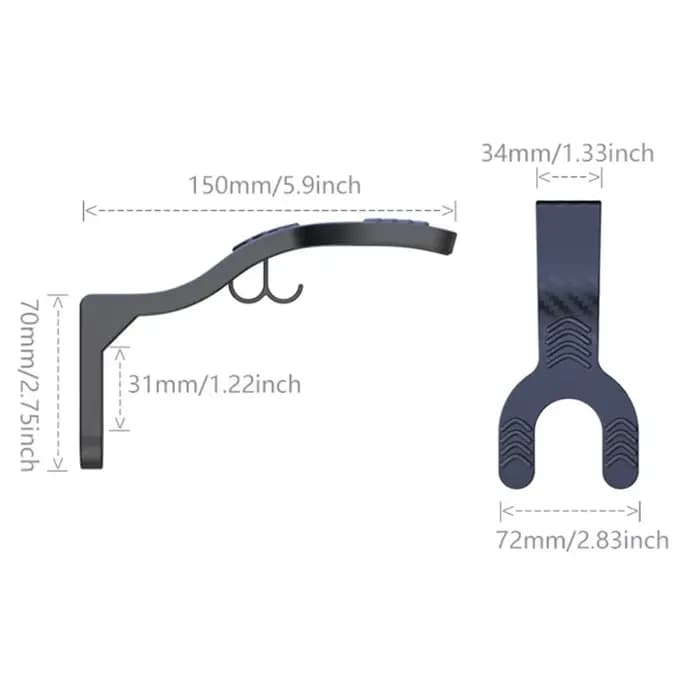 Supports à crochets pour casque de moto