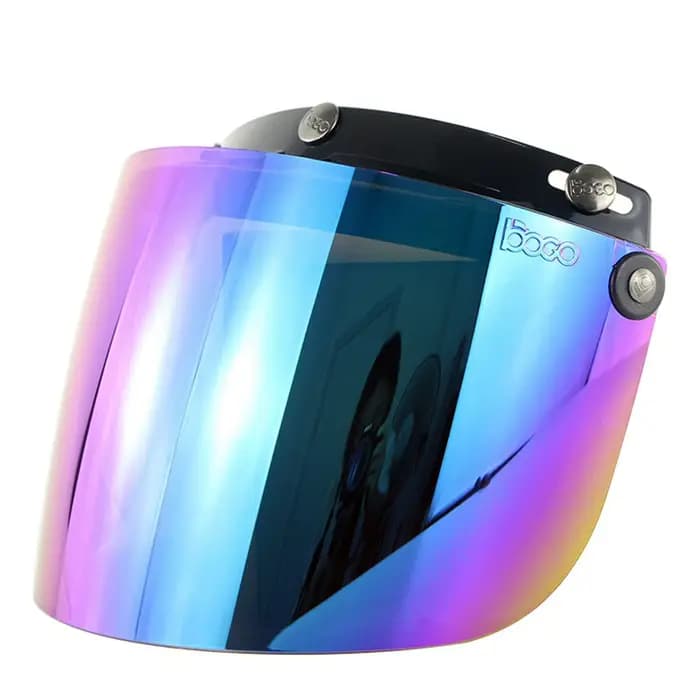 Visière de moto à 3 boutons-pression