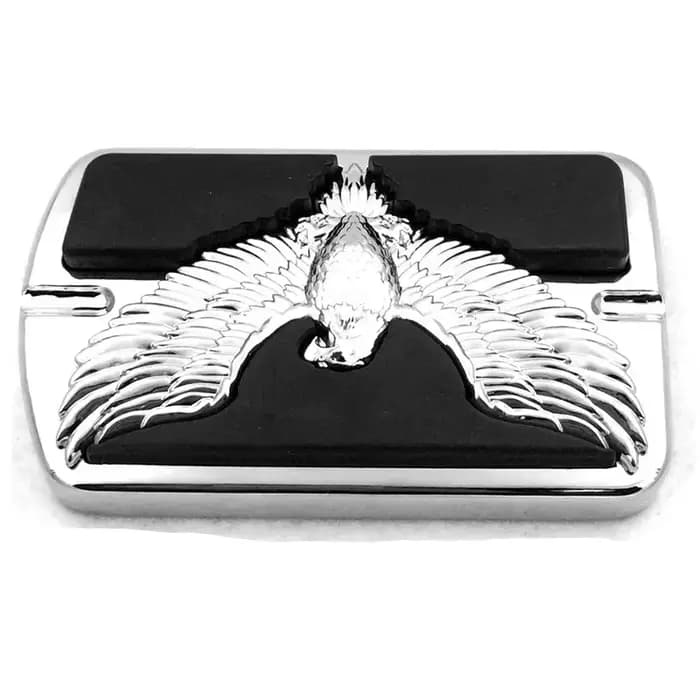 Pédale de frein chromée avec emblème d'aigle pour moto Harley Electra Glide FLHT Softai Dyna Fatboy FLSTF Touring