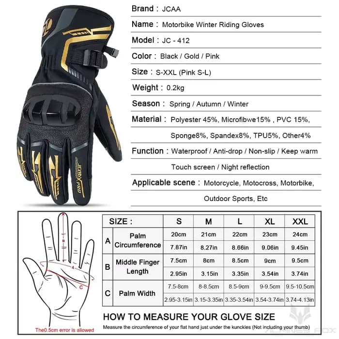 Gants de Moto imperméables pour garder au chaud