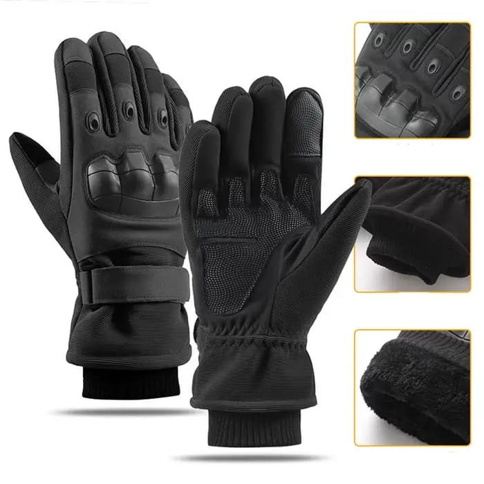 Gants de moto résistants au froid d'hiver gant militaire doigt complet Sport de plein air Guantes Para Motociclistas