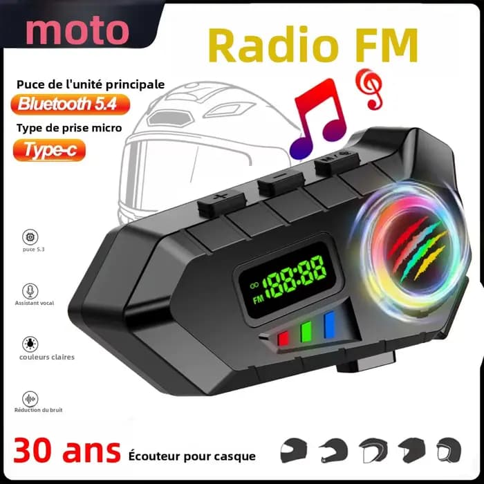 Casque de moto avec radio FM
