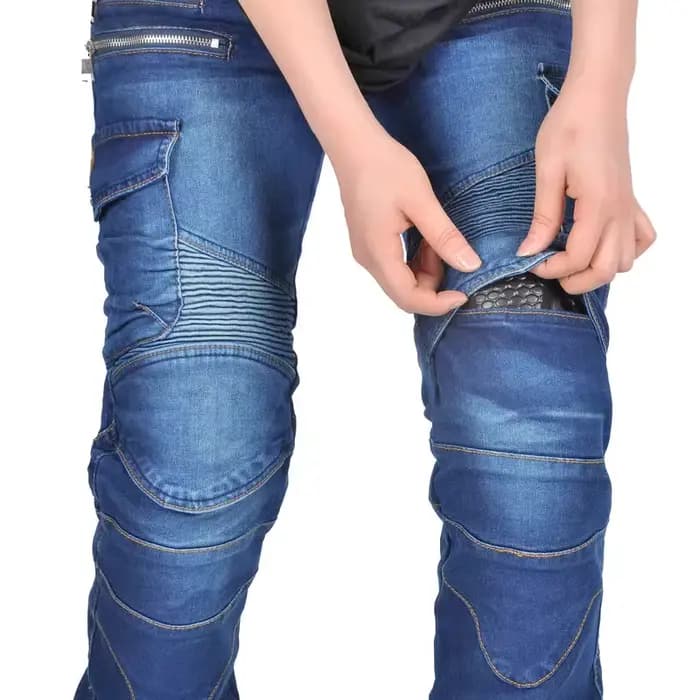 Nouveau pantalon de Motocross Double fermeture éclair Style métal Moto hommes pour femme jean d'équitation en plein air