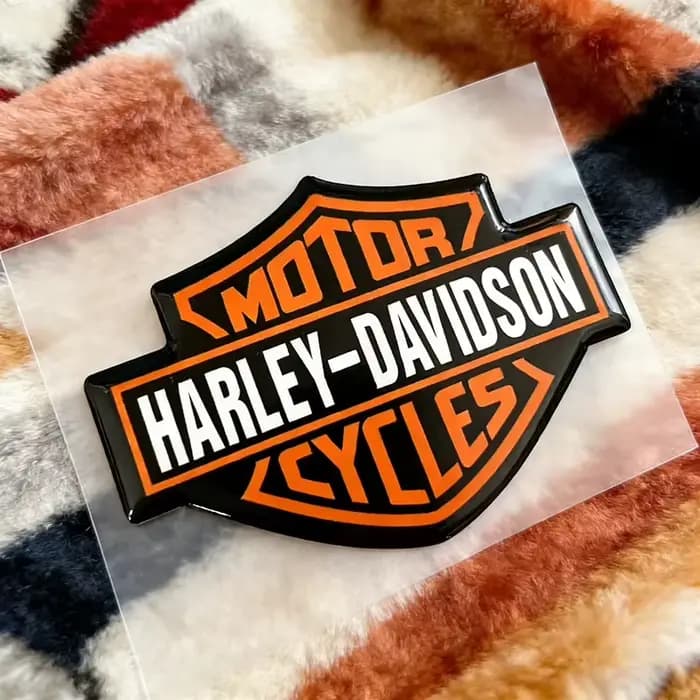 Autocollant 3D en gel pour logo de moto Harley Davidson