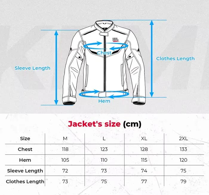 KEMIMOTO Veste de moto pour homme