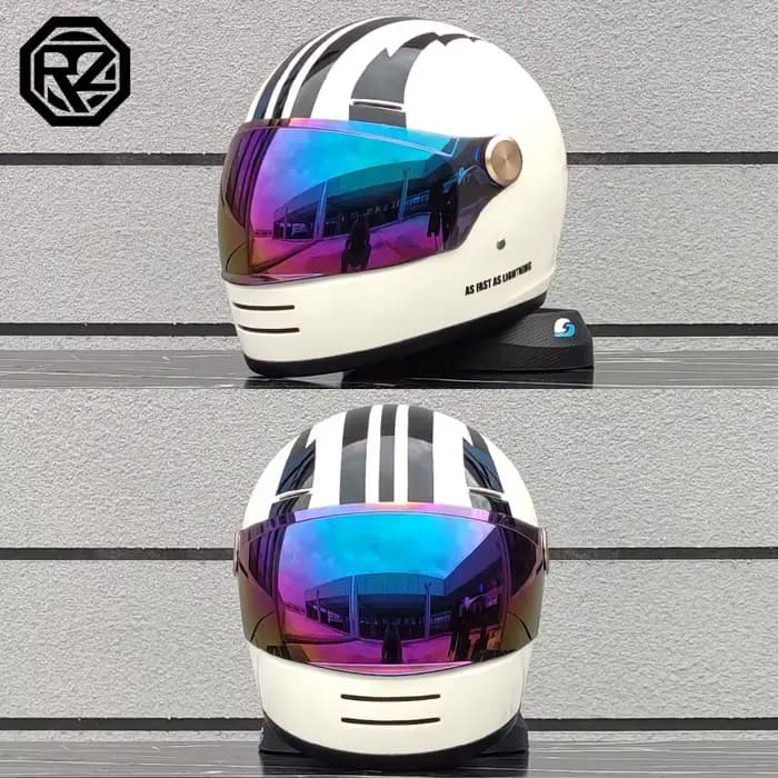 Casque intégral de Moto rétro approuvé DOT