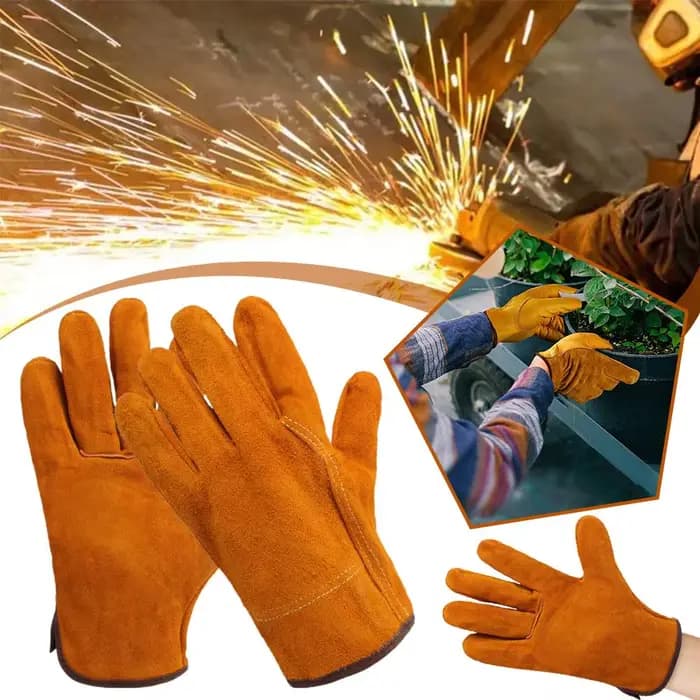 Gants de travail en cuir de vache souple pour hommes