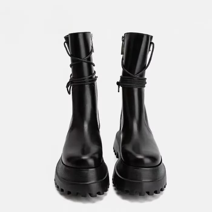 Chaussures de motard en cuir pour femmes