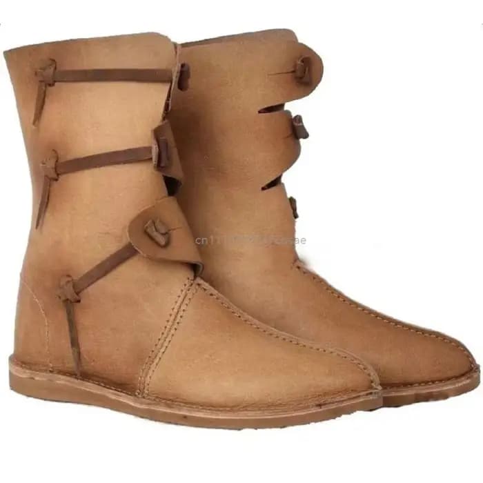 Bottes Médiévales Homme Style Romain à Bout Rond