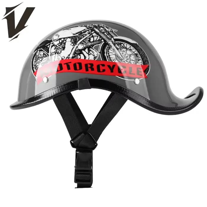 Casque de moto rétro personnalité demi-casque vélo électrique