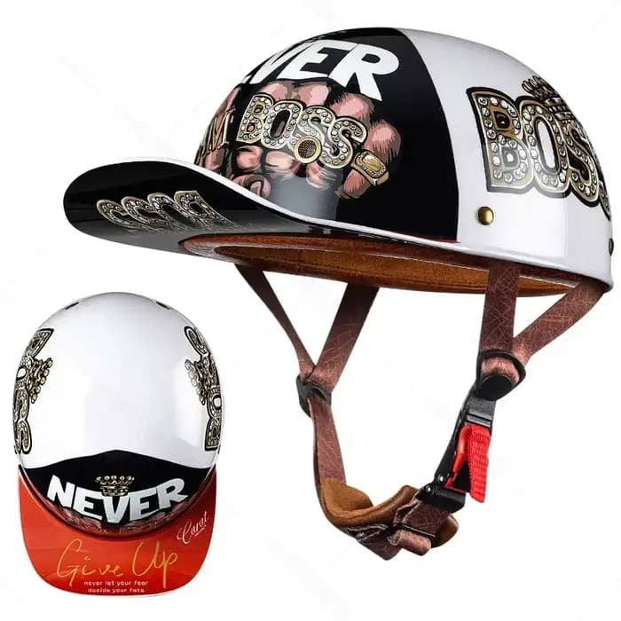Casque de moto rétro pour homme et femme