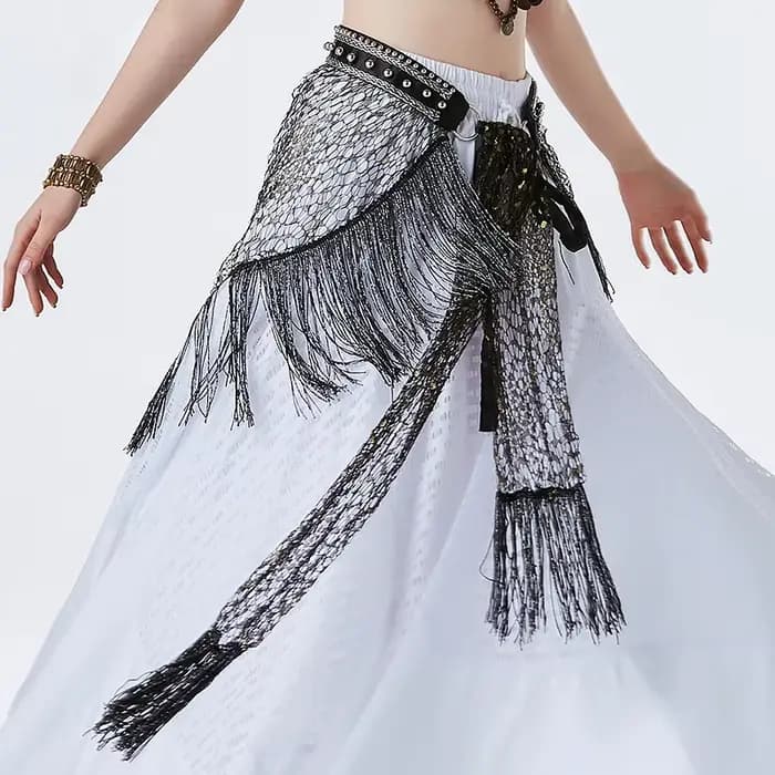 Vêtements de danse du ventre pour Fusion Tribal, accessoires de Costume, ceintures enveloppantes à franges, écharpe de hanche, clous métalliques, ceinture de danse du ventre