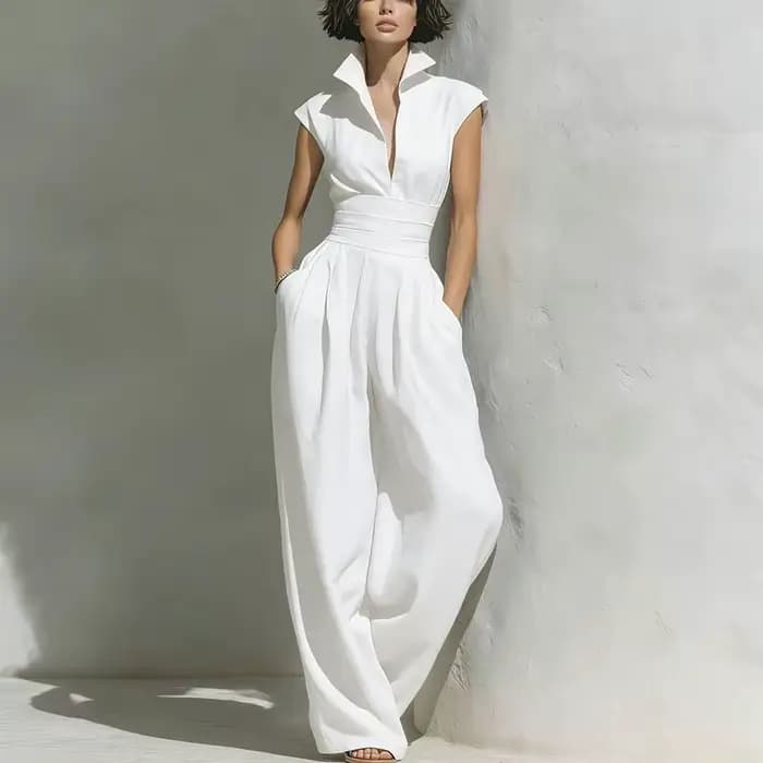 Combinaison élégante sans manches pour femme