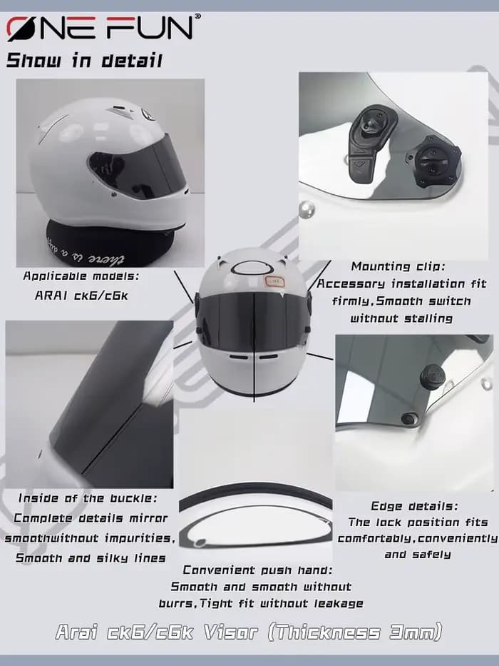 Visière de casque de moto photochromique
