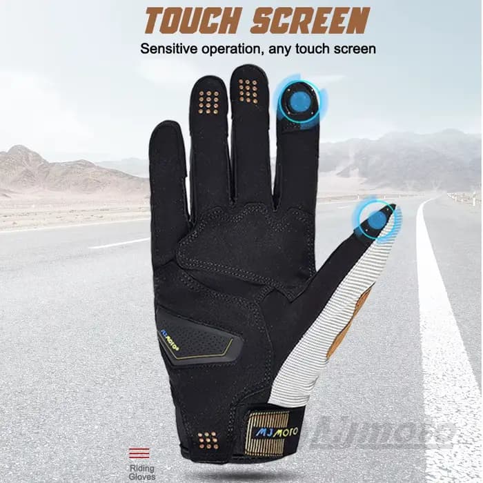 Gants de moto à écran tactile pour hommes et femmes