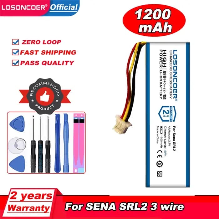 LObly COER-Batterie pour casque Bluetooth Sena SRinj