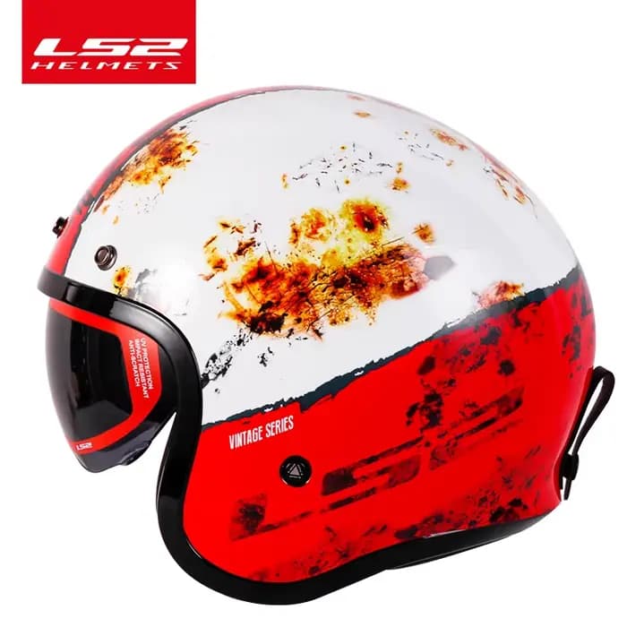Casque de moto vintage LS2 Spitfire
