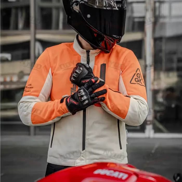 Veste de moto en maille pour hommes