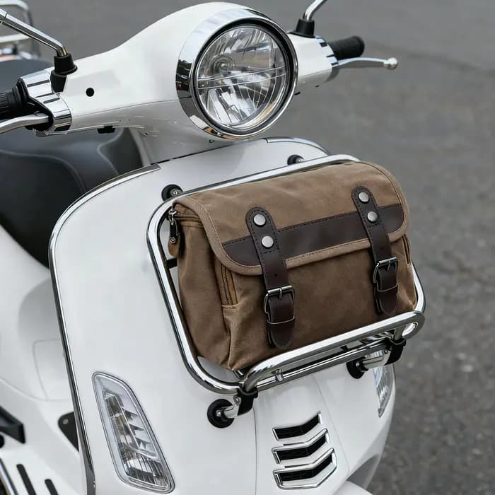 Sac à dos moto vintage