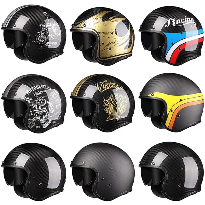 Casque de moto à visage ouvert approuvé ECE Dot