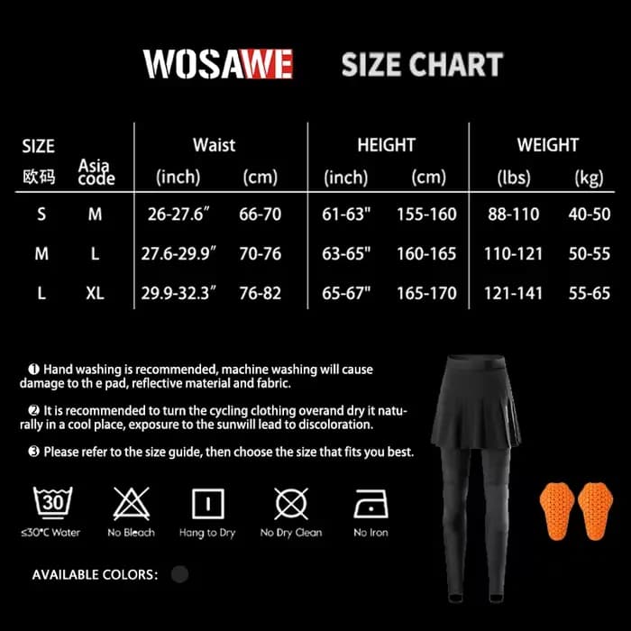 WOSAWE Pantalon-jupe de moto pour femme avec genouillères amovibles certifiées CE, respirant, en maille, élastique