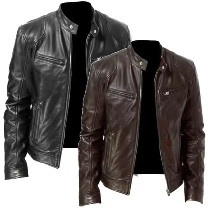 Veste de Moto hommes en cuir PU