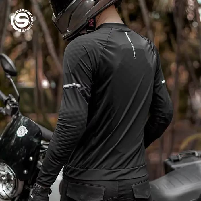 Star Field Knight – veste d'armure de moto noire pour hommes