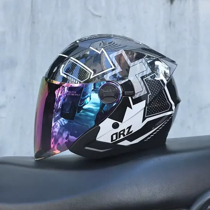 Casque demi-coque rétro ORZ pour hommes et femmes