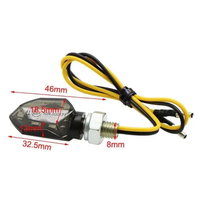 Indicateur LED ambre : super lumineux, pour motos, mini clignotant universel
