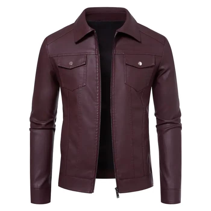 Veste en cuir pour moto pour homme