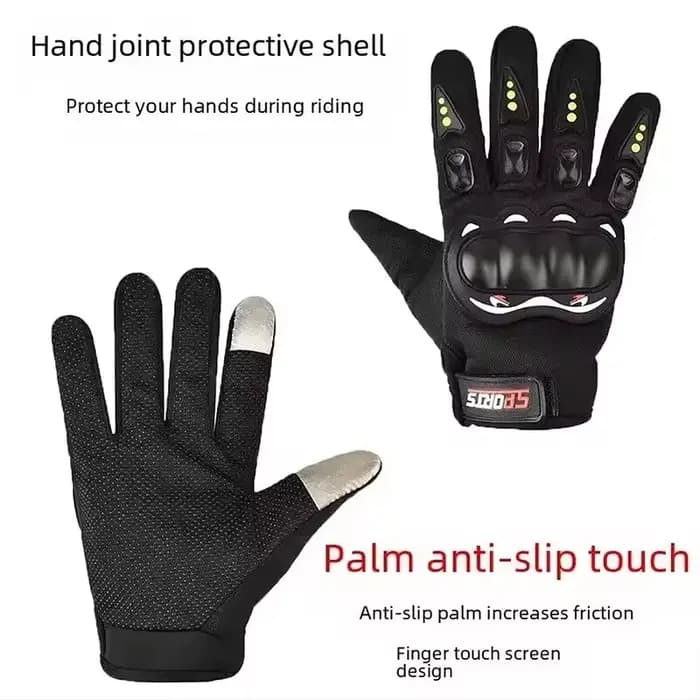 Gants de moto de protection des doigts complets