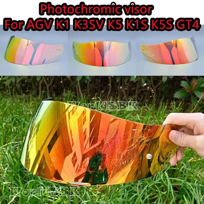 Lentille de visière photochromique pour AGV K1 K3SV K5 K1S K5S GT4