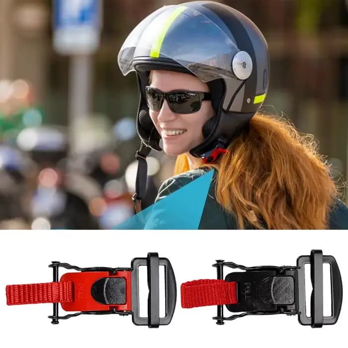 Boucle à dégagement rapide pour casques de moto
