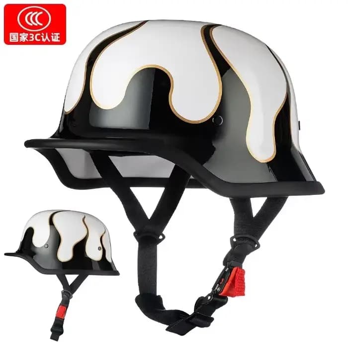 Casque De Moto rétro allemand Capacete