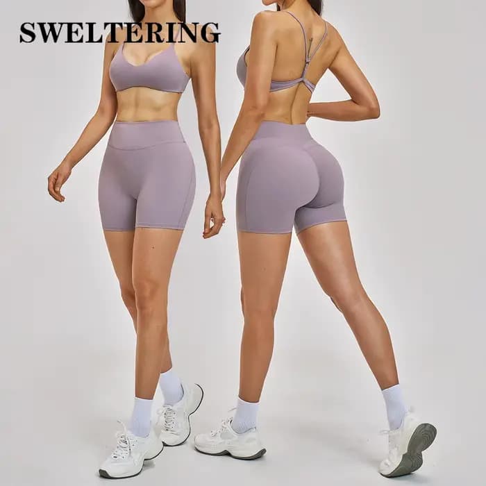 Ensemble de yoga pour femme, survêtement de sport, vêtements de fitness, legging taille haute, tenue d'entraînement athlétique