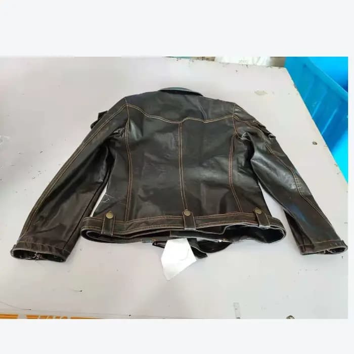 Veste d'équitation de moto en cuir anti-chute pour hommes