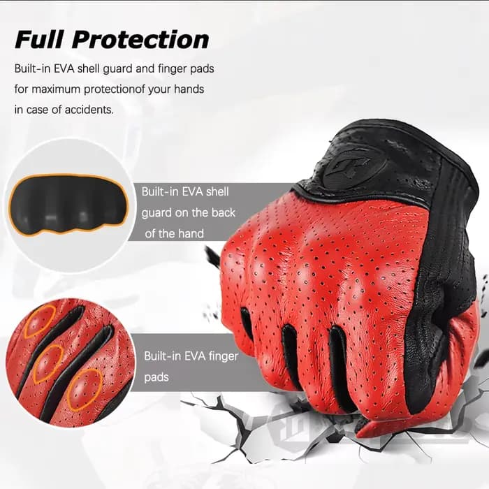 Gants de Moto en cuir rétro