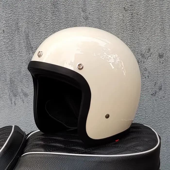 Casque de moto à face ouverte rétro