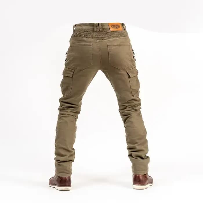 Jeans d'équitation de moto avec équipement de protection