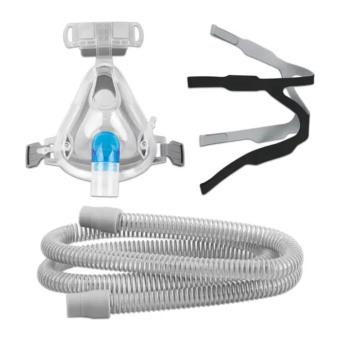 Masque CPAP pour apnée CPAP, Machine respiratoire automatique, masque facial complet pour sommeil, avec couvre-chef, accessoires de respirateur Anti-ronflement