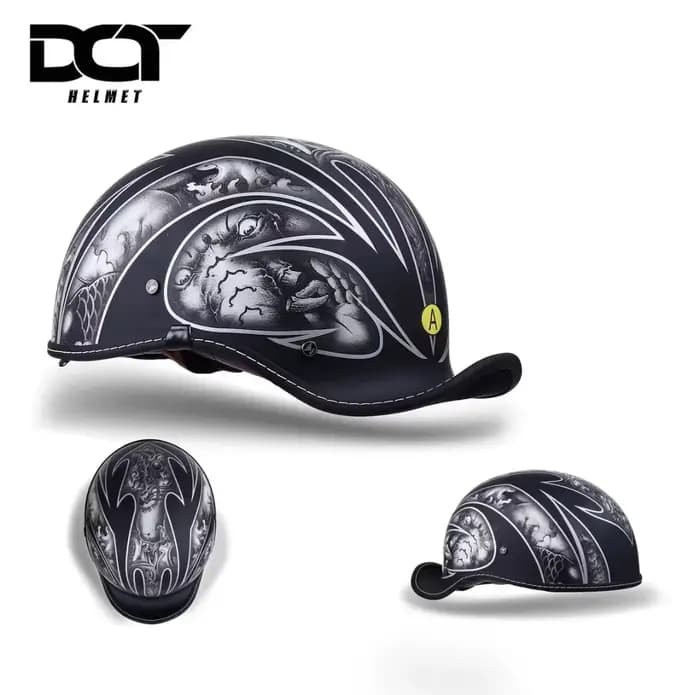 Casque Casco Moto demi-casque allemand classique