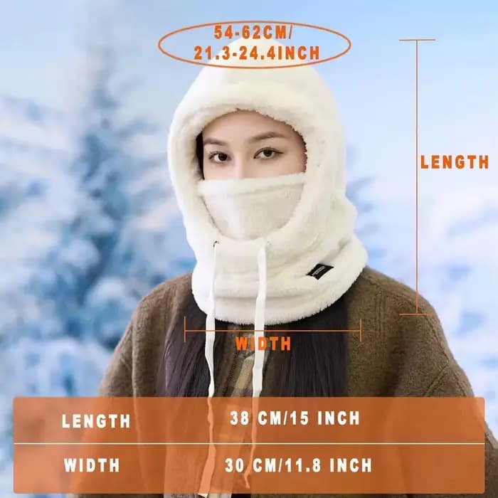 Cagoule thermique coupe-vent pour l'hiver