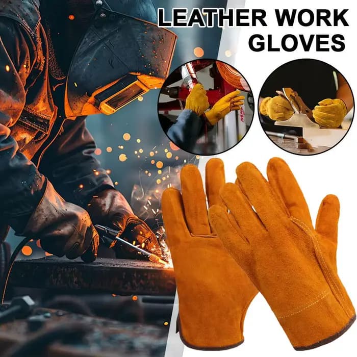 Gants de travail en cuir de vache souple pour hommes