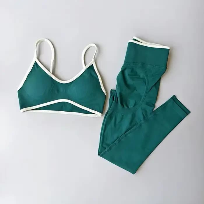 Costume de Fitness pour femmes, pantalon de sport en Patchwork de couleurs contrastées à bretelles, résistant aux chocs, amincissant, sensation nue à séchage rapide, vêtements de Yoga