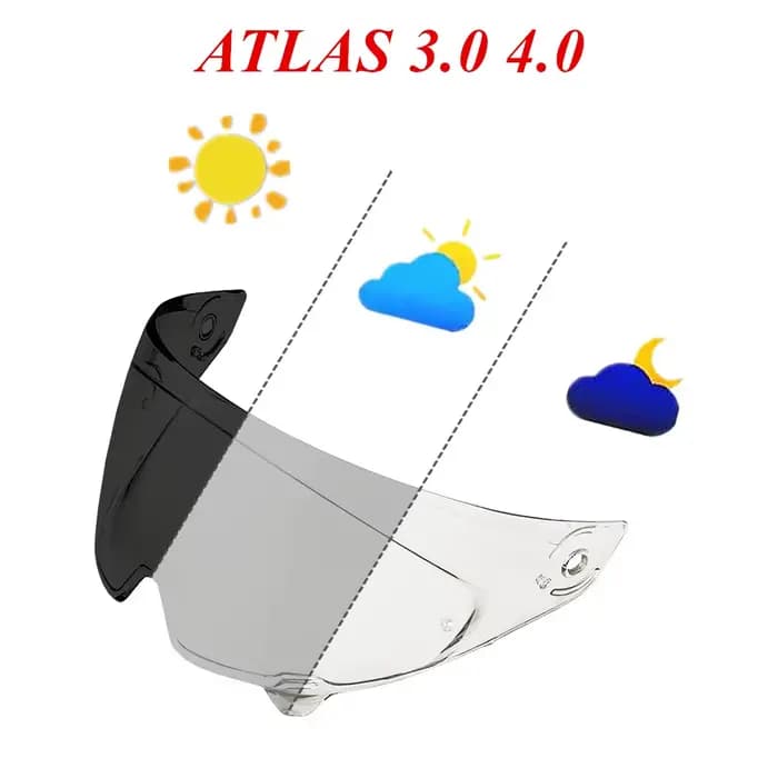 Visière de casque Atlas 3.0 pour RUROC ATLAS 3.0 4.0