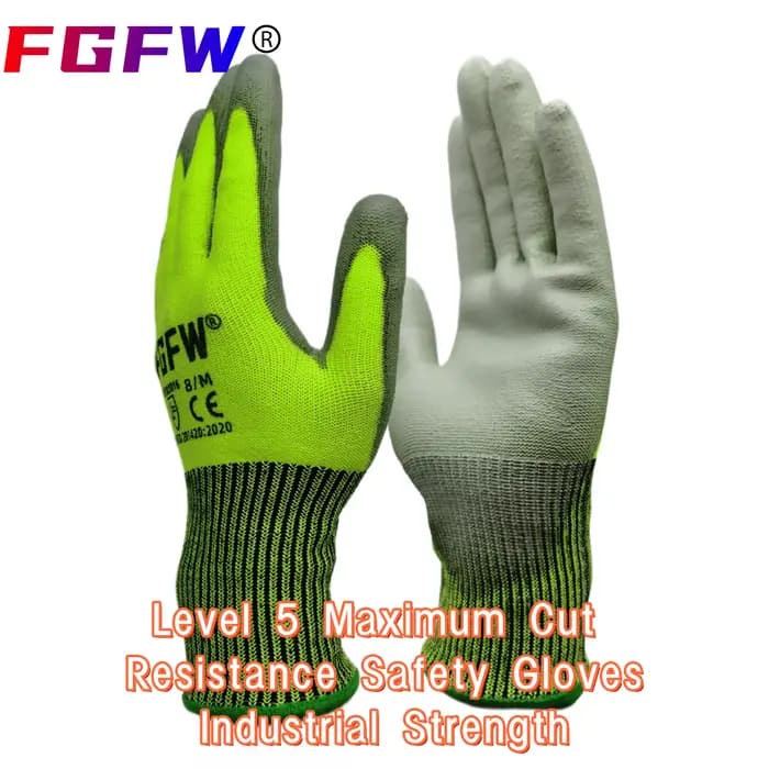 3 paires de gants résistants aux coupures de niveau militaire 5 EN388/CE/ISO-fibre de verre HPPE