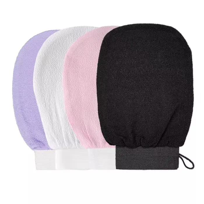 Gants exfoliants pour le dos, 1 pièce, gants de Massage du visage pour la peau morte, durables, multicolores, serviettes de nettoyage en profondeur pour la douche