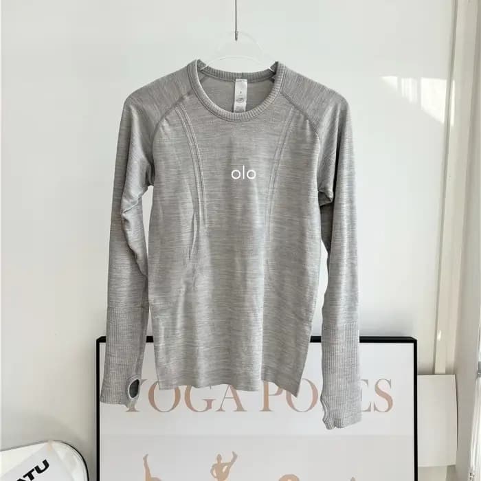 Haut de yoga pour femmes, vêtement de sport ajusté à manches longues, coupe slim, pour l'entraînement, la course à pied, t-shirt de sport respirant