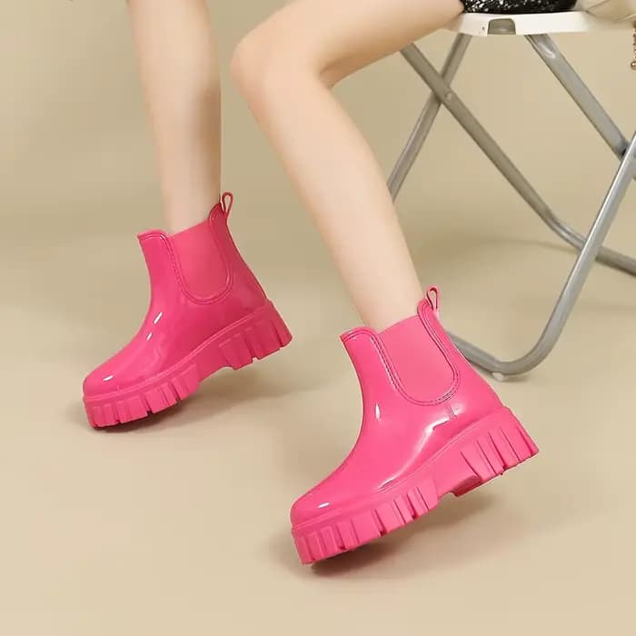 Bottes de pluie à plateforme pour femmes, bottes en caoutchouc imperméables, chaussures de pluie non ald, pêche, chaussures d'eau Wrough, Galoches de jardin